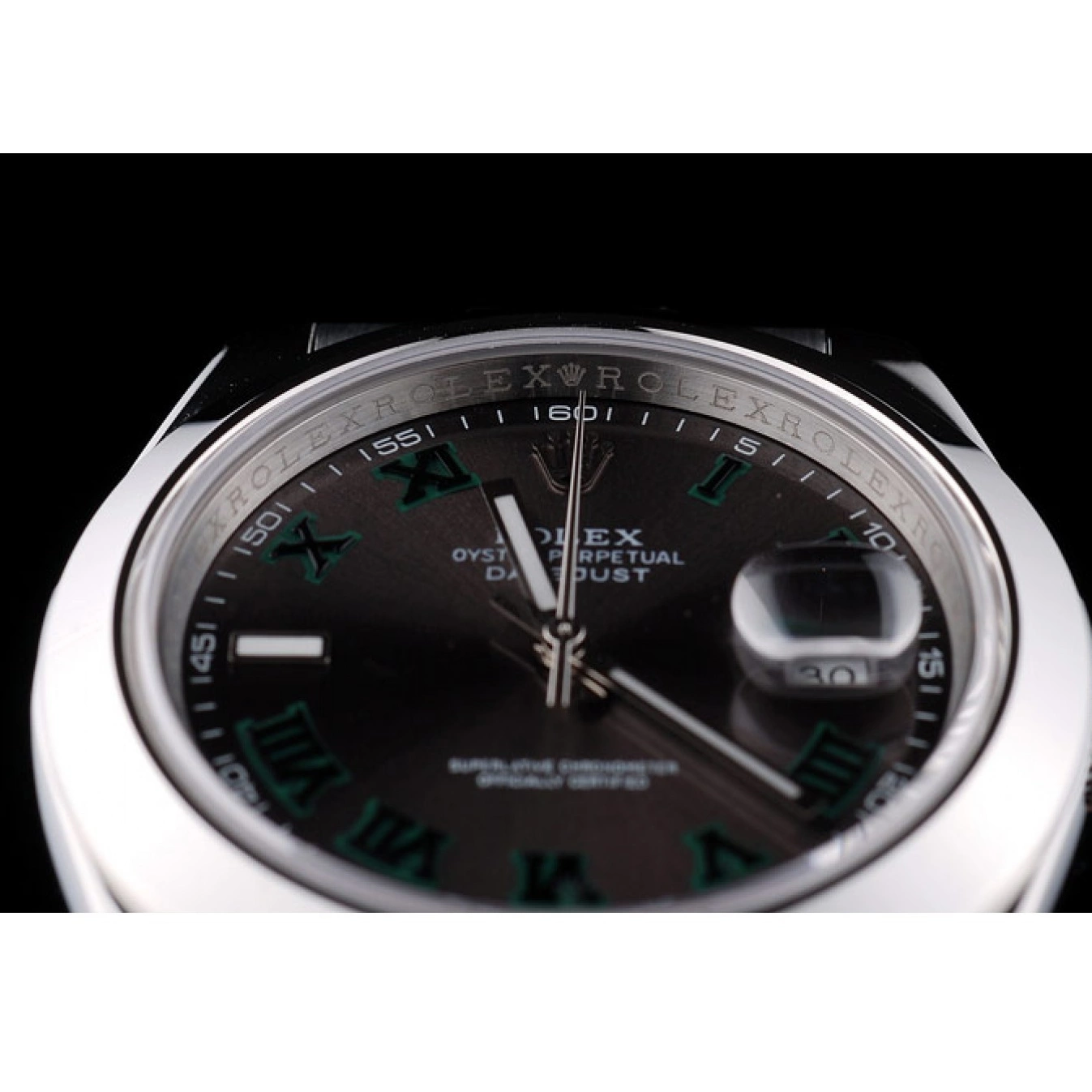 Aaa replica watch Swiss Steel Stainless Dial 42000 Grey Rolex Polished DateJust Bezel 0625